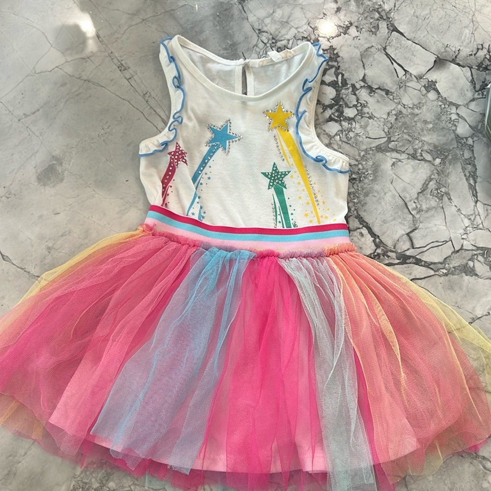 3T kids multi color casual dress